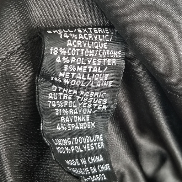 Mario Serrani wool blend black and White blazer - Picture 6 of 6